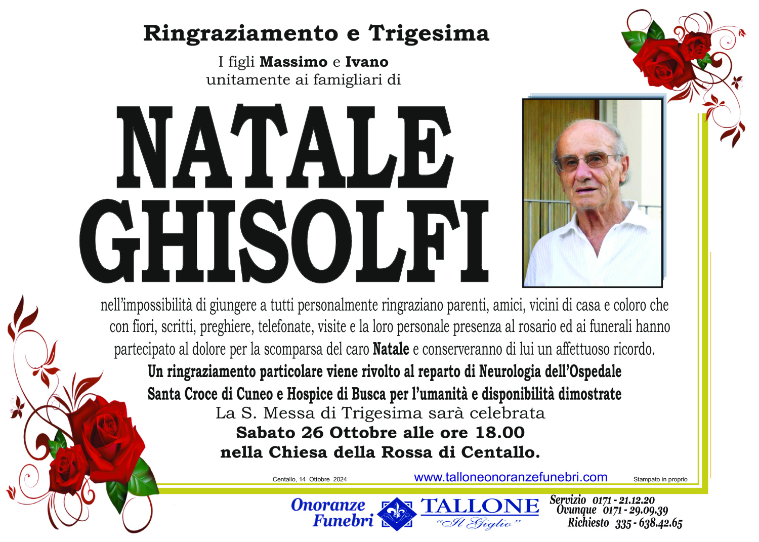 <br />
<b>Warning</b>:  Undefined variable $info in <b>/home/tallone/public_html/ringraziamenti.php</b> on line <b>68</b><br />
Natale Ghisolfi
